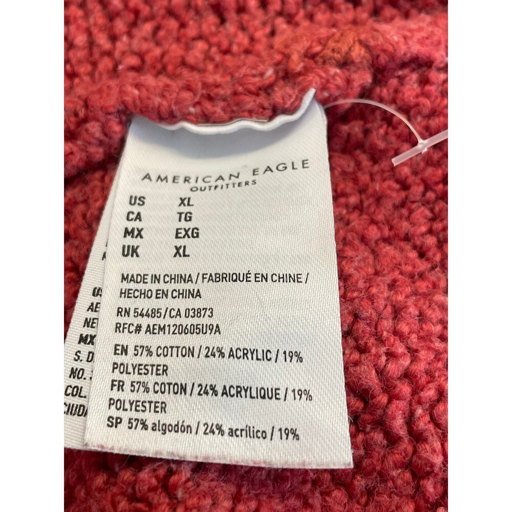 American Eagle Pink jegging fit Henley sweater XL - Picture 6 of 10